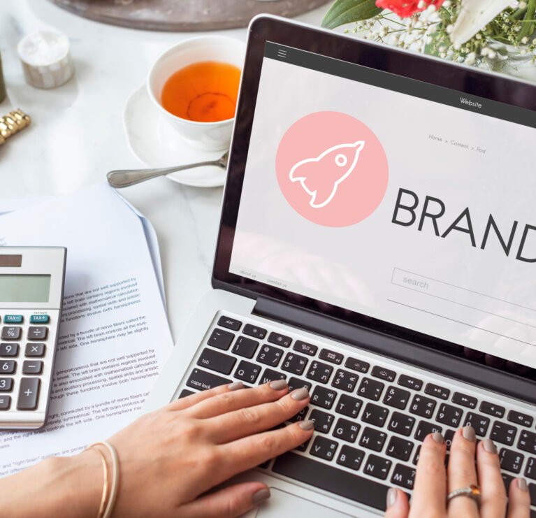 Branding Copyright Design Spaceship Graphic Concept
